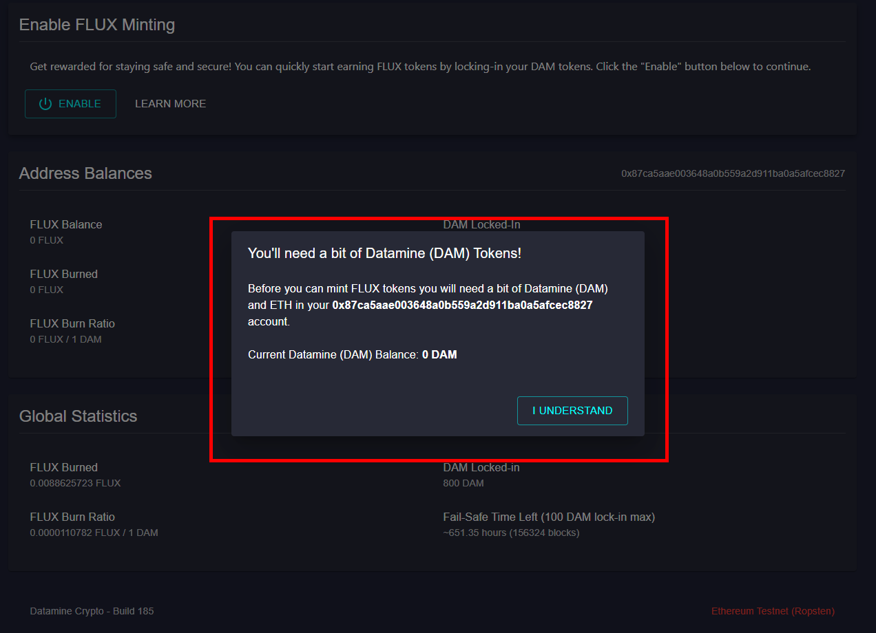 Datamine Network Updates Minting Safety Requirements