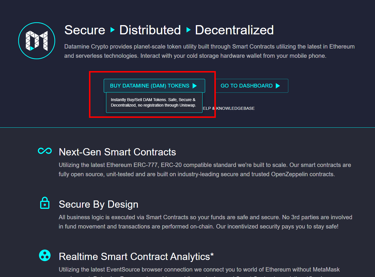Datamine Network Updates Homepage Call to Action