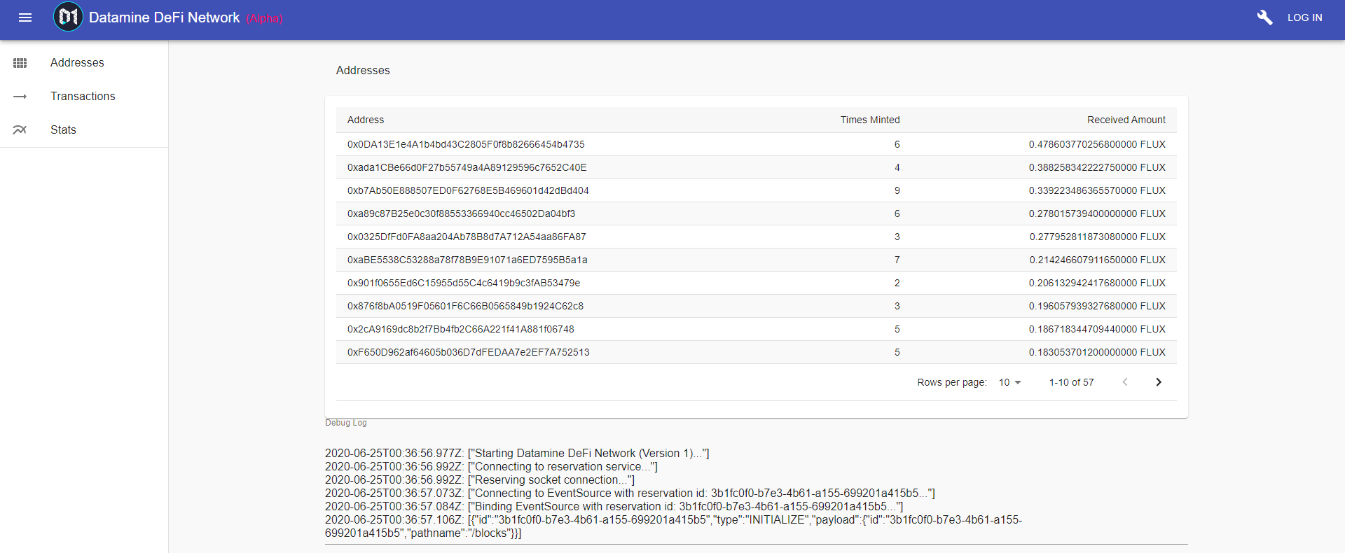 Unveiling the Real-Time Datamine DeFi Network