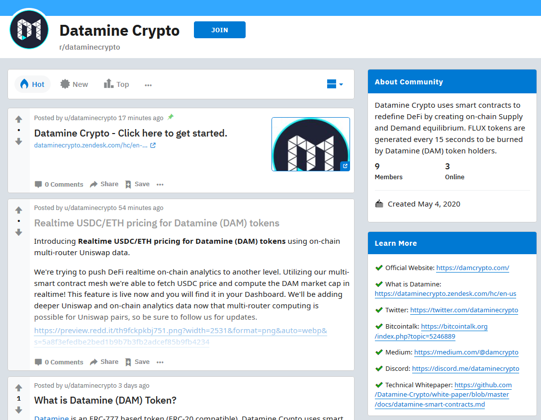 Connect with the Datamine Network Reddit Community