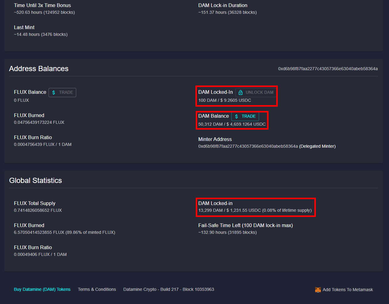 Real-Time USDC Valuation Added to Datamine Dashboard