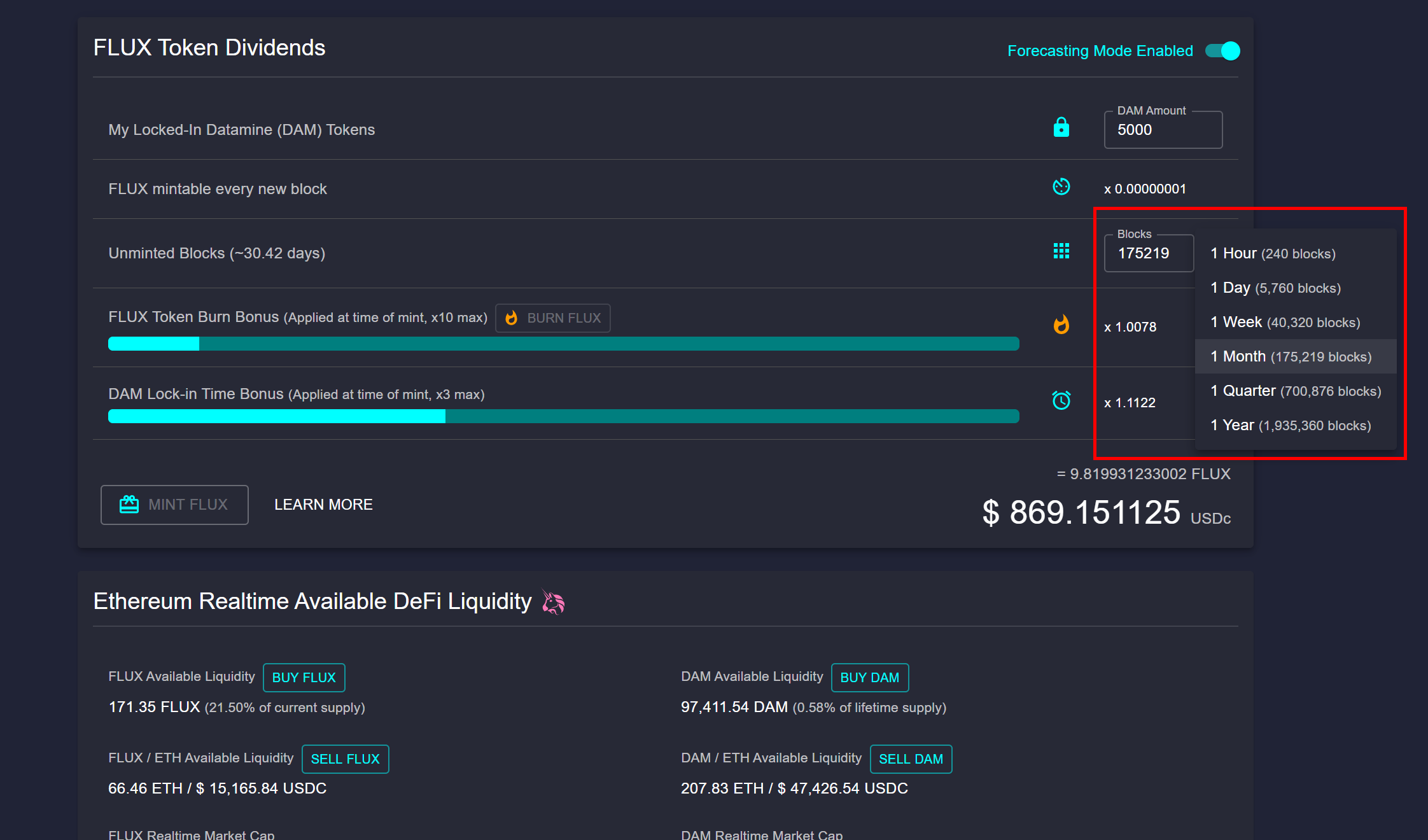 Datamine Network Launches Real Time FLUX Forecasting Tool