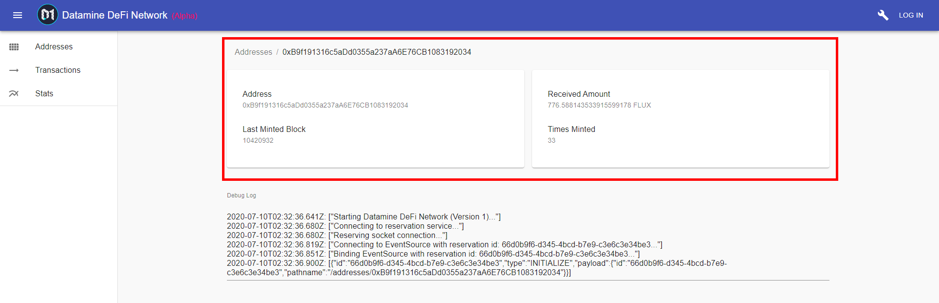 Previewing Datamine Realtime DeFi Analytics Dashboard