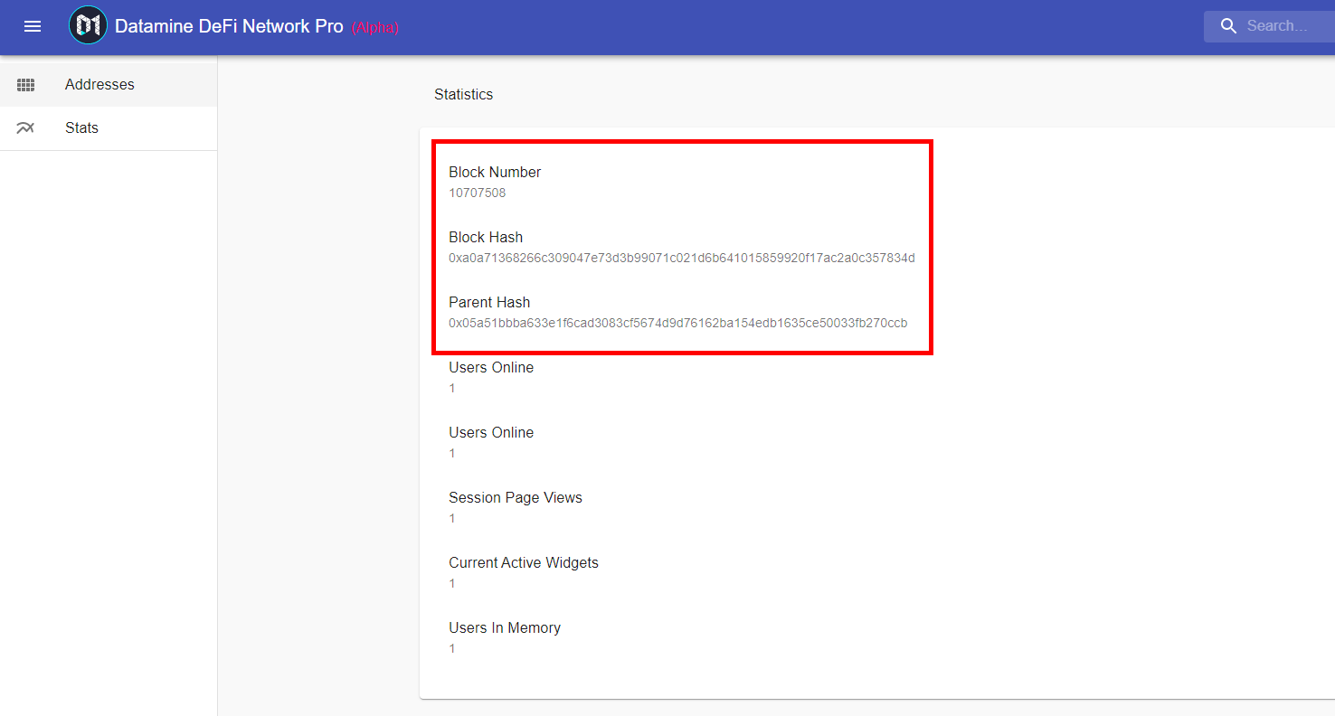 Real-Time Ethereum Web3 Integration for Datamine Analytics
