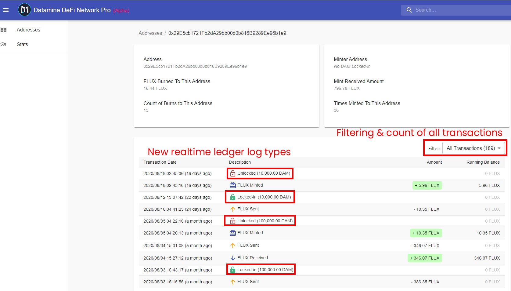 Realtime Ledger Upgrades Coming to Datamine Alpha Update