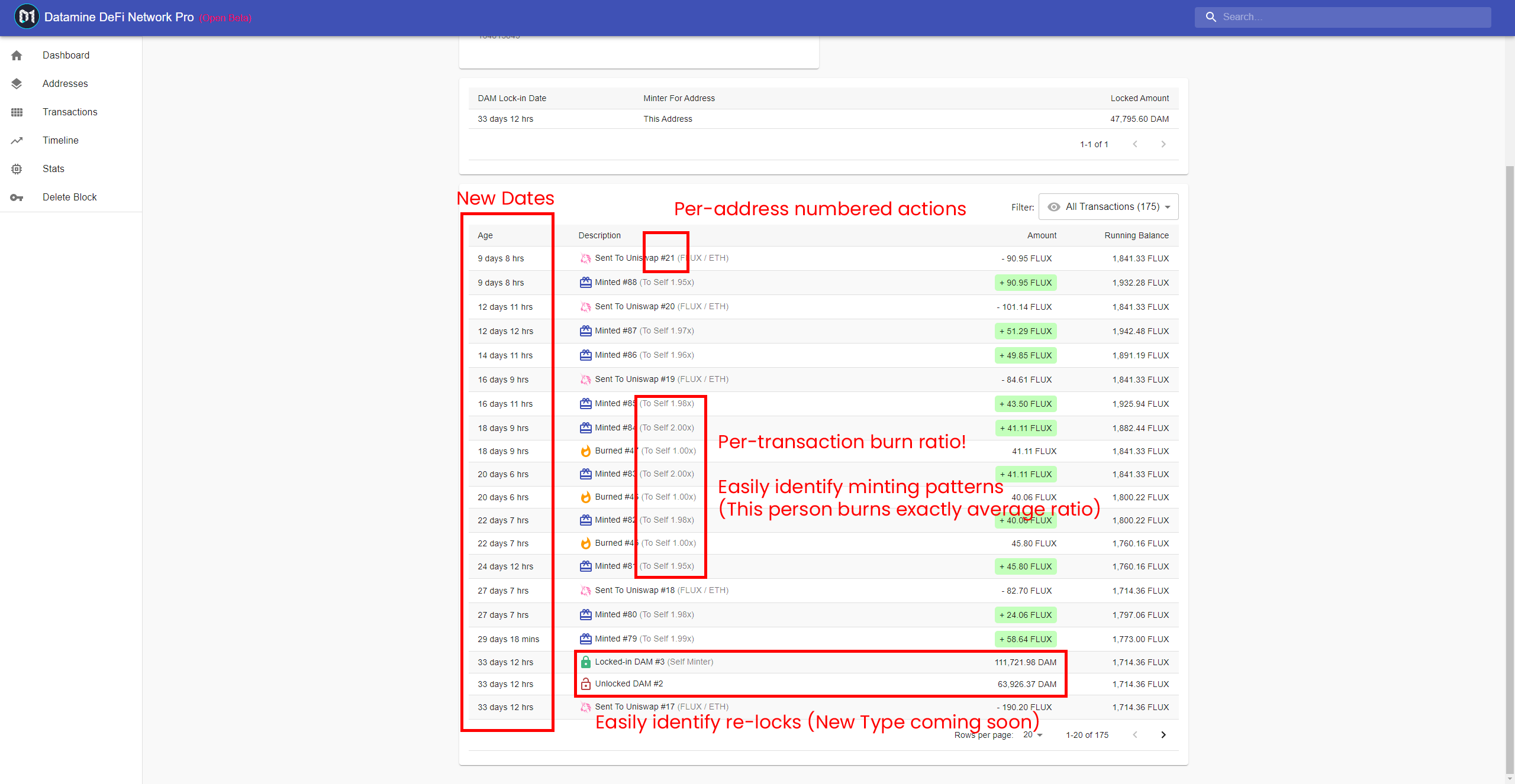 Datamine Network Core Ledger Upgrades for Open Beta V2
