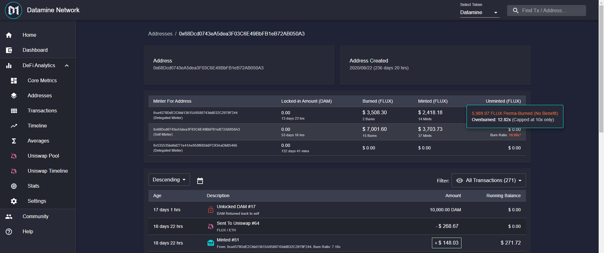 Datamine Upgrades DeFi Analytics and Burn Tracking